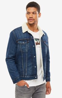 Утепленная джинсовая куртка на кнопках Sherpa Trucker Levis®