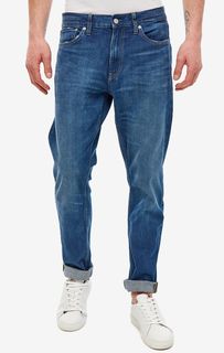 Зауженные синие джинсы с контрастной строчкой CKJ 026 Calvin Klein Jeans