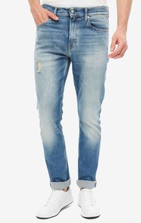 Джинсы с низкой посадкой и заломами CKJ 026 Calvin Klein Jeans