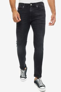Черные зауженные джинсы с декоративными заломами Tommy Jeans
