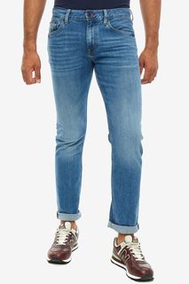 Зауженные синие джинсы с декоративными заломами Bleecker Tommy Hilfiger