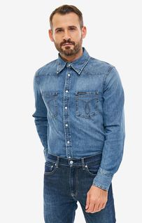 Рубашка из денима с карманами Calvin Klein Jeans