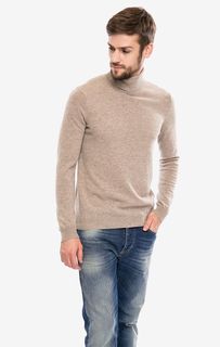 Серо-бежевая водолазка из шерсти United Colors of Benetton