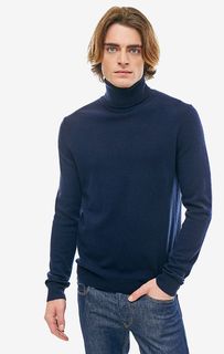 Темно-синяя водолазка из шерсти United Colors of Benetton