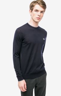 Джемпер из шерсти синего цвета Fred Perry