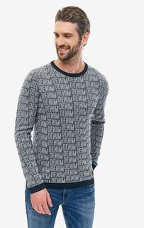 Хлопковый джемпер с круглым вырезом Tom Tailor Denim
