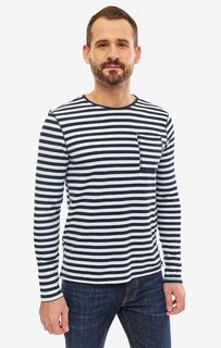 Тонкий джемпер в полоску с нагрудным карманом Marc O’Polo Denim
