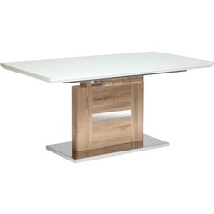 Стол TetChair FOSTER ( mod. 8070 ) high glossy закаленное стекло дерево/белый