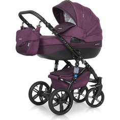 Коляска 2 в 1 Riko BRUNO NATURAL 03 Purple (бордовый)