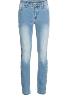 Джинсы с блестящими лампасами Bonprix