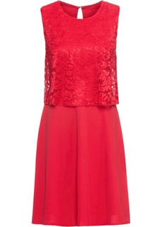 Платье из трикотажа с кружевом Bonprix