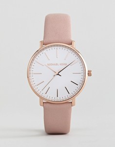 Часы с розовым кожаным ремешком Michael Kors MK2741 Pyper - 38 мм-Розовый