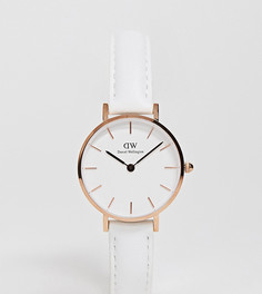 Часы с корпусом цвета розового золота и белым ремешком Daniel Wellington Petite Bondi - 28 мм-Кремовый