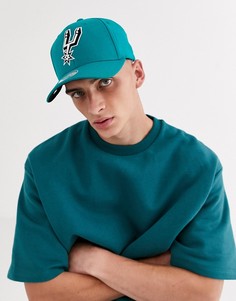 Сине-зеленая бейсболка Mitchell & Ness San Antonio Spurs 110-Синий