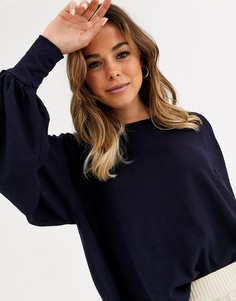 Топ с пышными рукавами Free People Billie-Черный