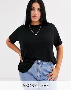Черная футболка из лиоцелла ASOS DESIGN Curve-Черный