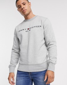 Серый свитшот с логотипом Tommy Hilfiger
