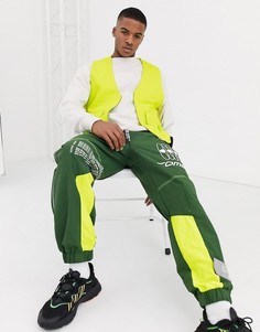 Лаймово-зеленый трикотажный жилет в стиле милитари ASOS DESIGN