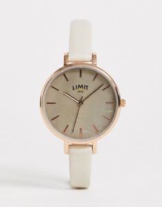 Часы с серым ремешком из искусственной кожи Limit-Серый