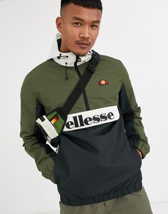 Куртка цвета хаки с молнией до груди ellesse Monterini-Зеленый