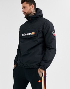 Черная дутая куртка с молнией до груди ellesse Monterini-Черный