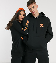 Худи черного цвета с логотипом COLLUSION Unisex-Черный