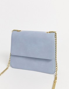 Голубая маленькая сумка через плечо с золотистой цепочкой Glamorous-Синий