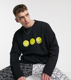 Черный лонгслив Reclaimed Vintage x Smiley
