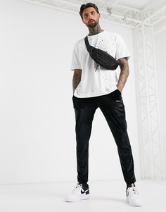 Белая oversize-футболка с рваной отделкой и логотипом Good For Nothing-Белый