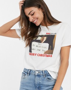 Новогодняя футболка с принтом ASOS DESIGN-Белый