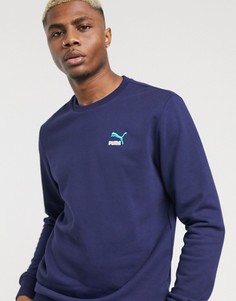 Темно-синий свитшот с вышивкой Puma Classics