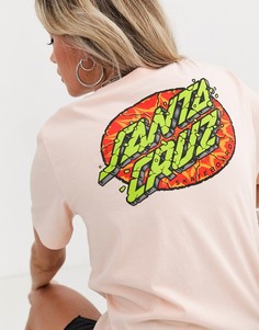 Футболка персикового цвета в горошек Santa Cruz-Оранжевый