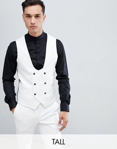 Белый облегающий жилет Noose & Monkey Tall