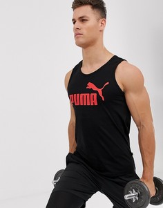 Черная майка с логотипом Puma-Черный