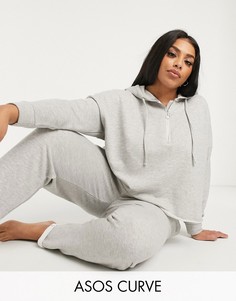 Джоггеры от комплекта с необработанными краями ASOS DESIGN Curve-Серый