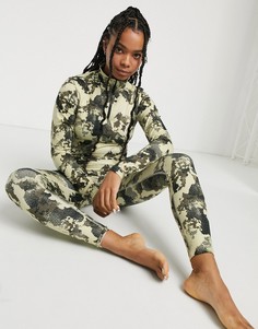 Камуфляжные флисовые леггинсы ASOS 4505 ski-Мульти