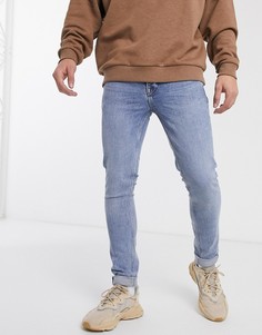 Голубые джинсы из органического хлопка Topman-Синий