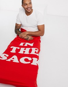 Покрывало с надписью \"in the sack\" ASOS DESIGN-Красный