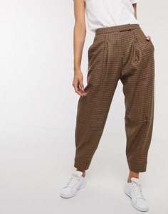 Брюки в клетку ASOS WHITE-Мульти