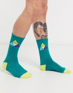 Зеленые носки с треугольником HUF-Зеленый