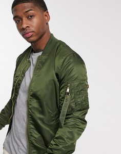 Нейлоновая куртка с карманом MA-1 от Alpha Industries-Зеленый