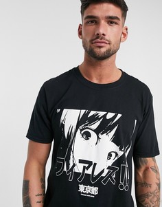 Черная футболка с принтом New Look-Черный