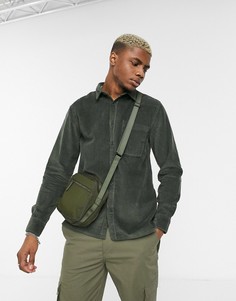 Рубашка хаки с длинными рукавами Topman-Зеленый