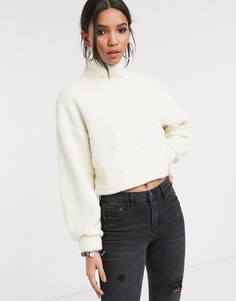 Флисовый джемпер Bershka-Кремовый