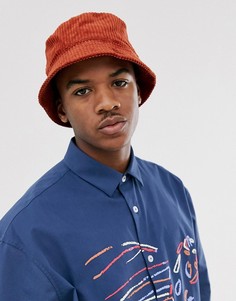 Оранжевая вельветовая панама ASOS DESIGN-Оранжевый