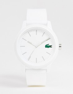 Белые часы с силиконовым ремешком Lacoste 12.12-Белый
