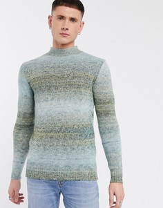 Голубой меланжевый джемпер ASOS DESIGN-Синий