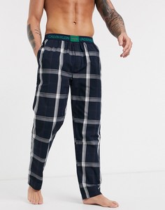 Штаны для дома в клетку Calvin Klein-Темно-синий