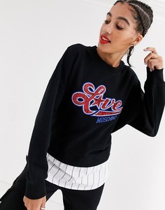 Свитшот с логотипом Love Moschino-Черный