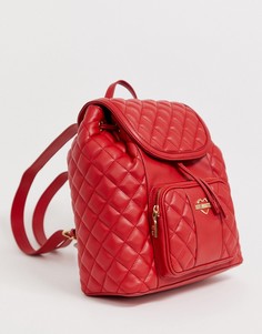 Стеганый рюкзак из искусственной кожи Love Moschino-Красный
